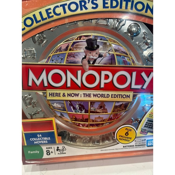 Monopoly Here & Now The World Edition Collector's Edition Electronic Banking Tin - Picture 3 of 12